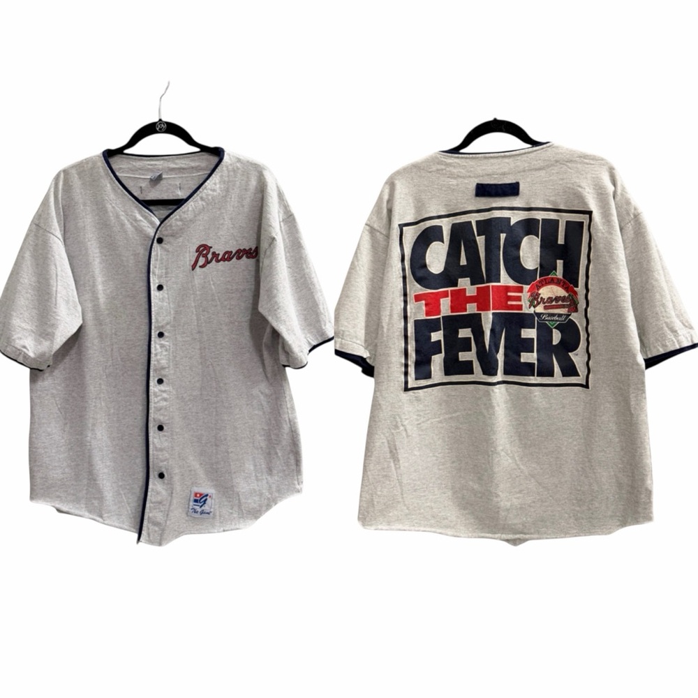 Vintage Atlanta Braves “Catch The Fever” Baseball Jersey
Size XL